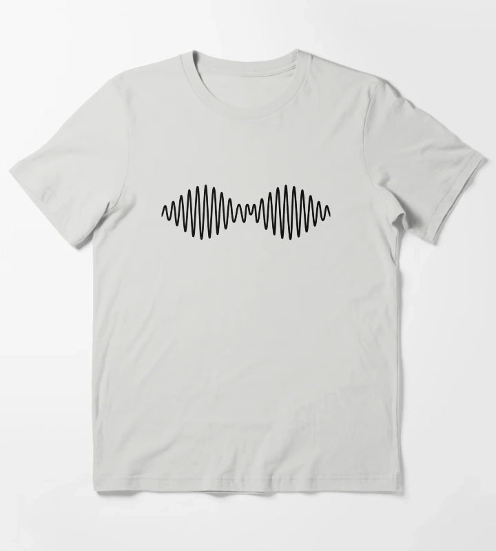 BLACK monkeys curved lines T-Shirt Light Grey