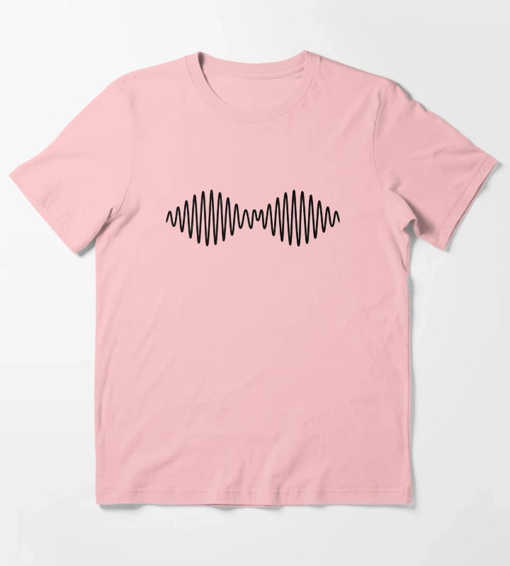 BLACK monkeys curved lines T-Shirt Dark Grey