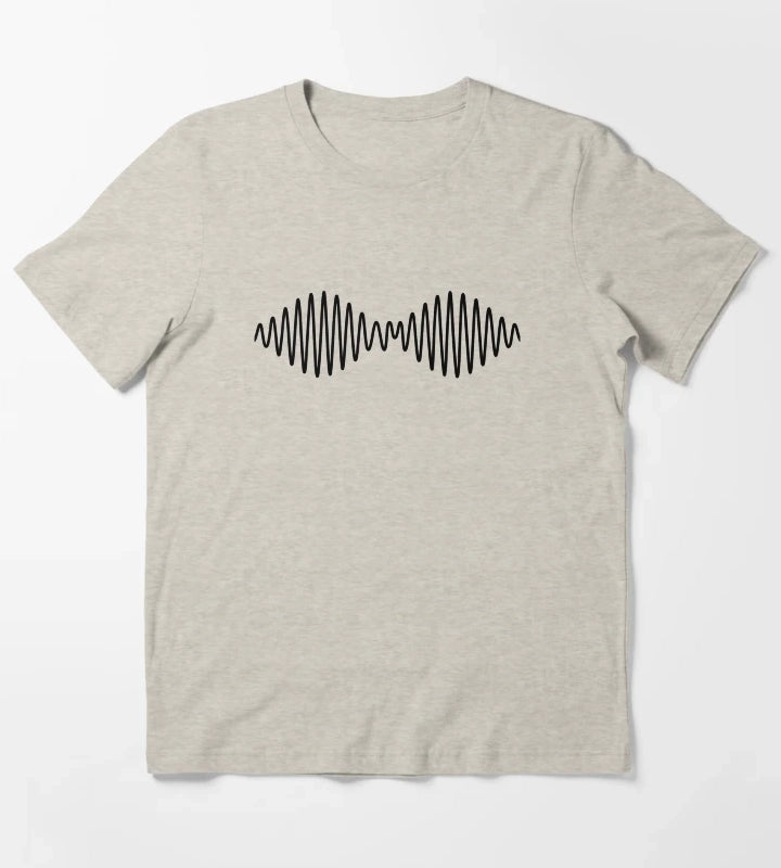 BLACK monkeys curved lines T-Shirt Cream