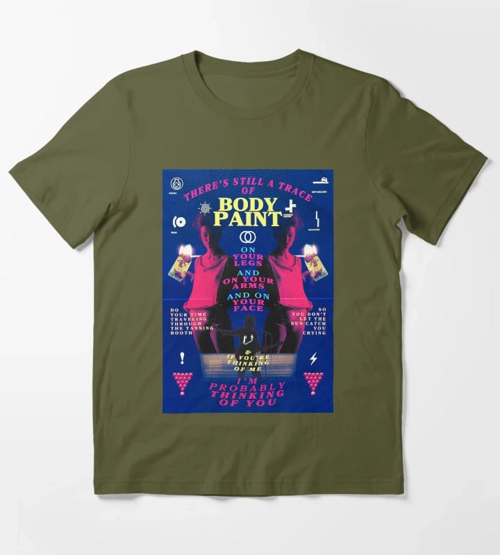 BODY PAINT Arctic Monkeys The Car T-Shirt Olive Green