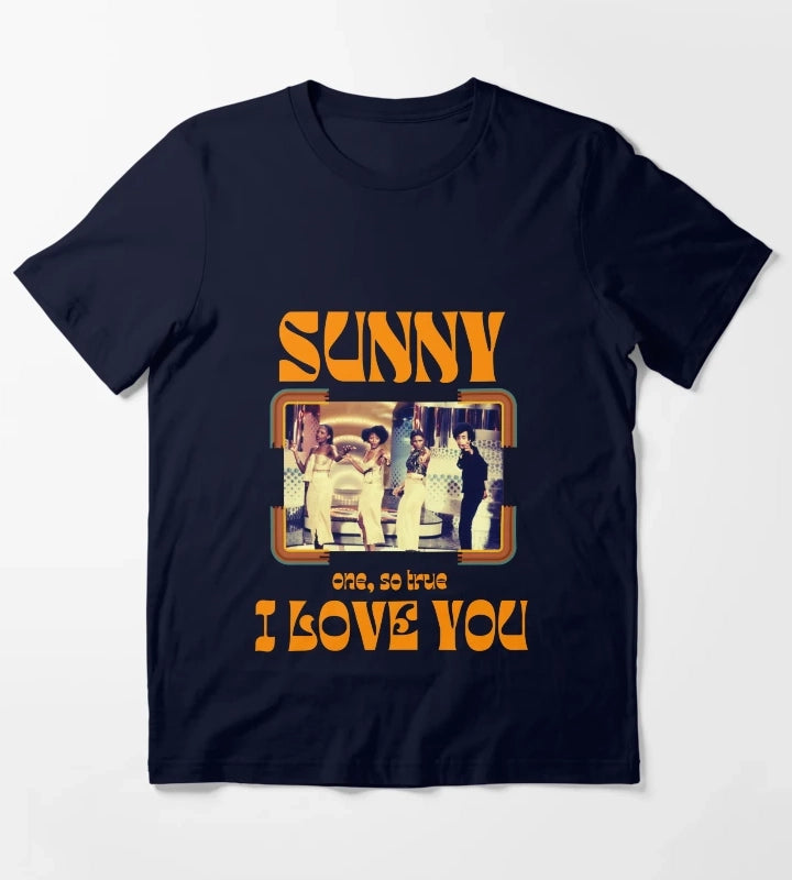 BONEY M SUNNY 70S DISCO T-Shirt Navy