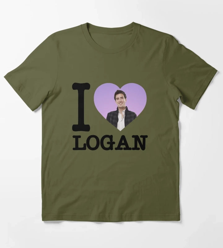 BTR I heart Logan T-Shirt Olive Green