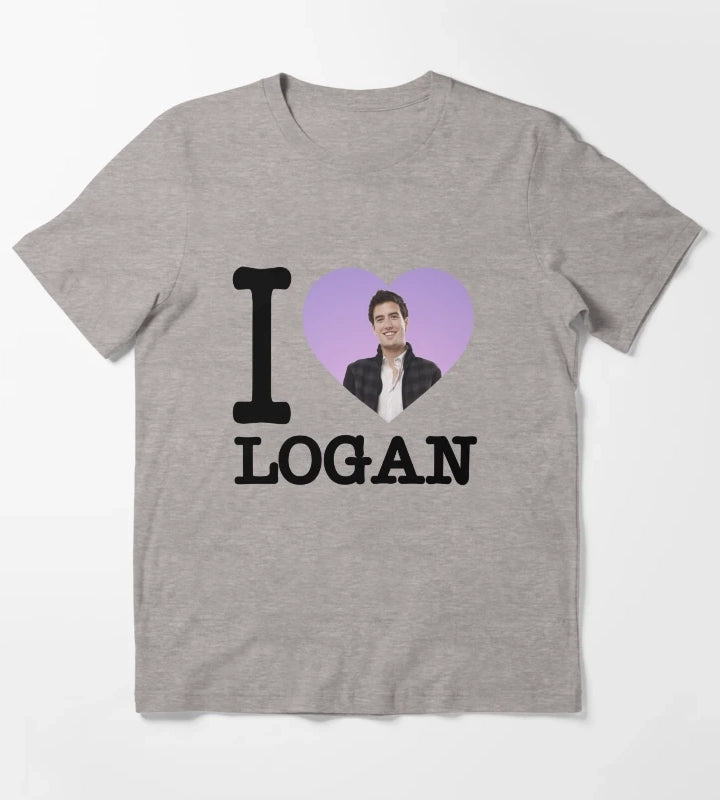 BTR I heart Logan T-Shirt Heather Grey