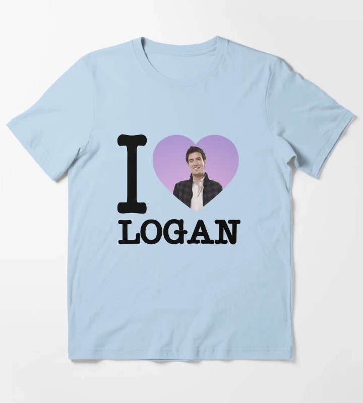 BTR I heart Logan T-Shirt Sky Blue