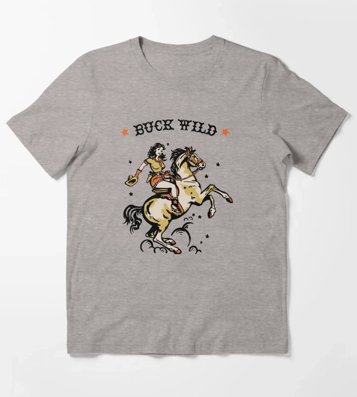 BUCK WILD T-Shirt Heather Grey