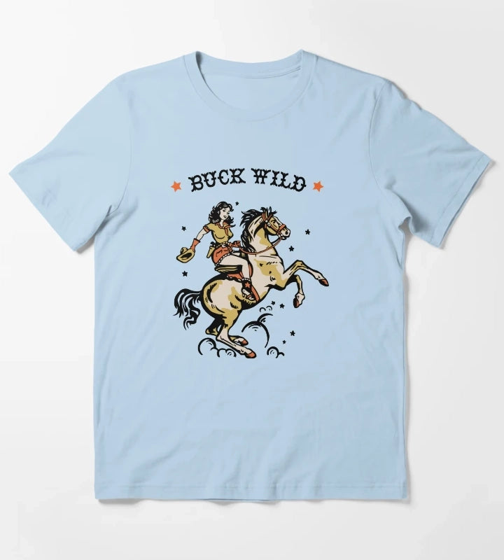 BUCK WILD T-Shirt Sky Blue
