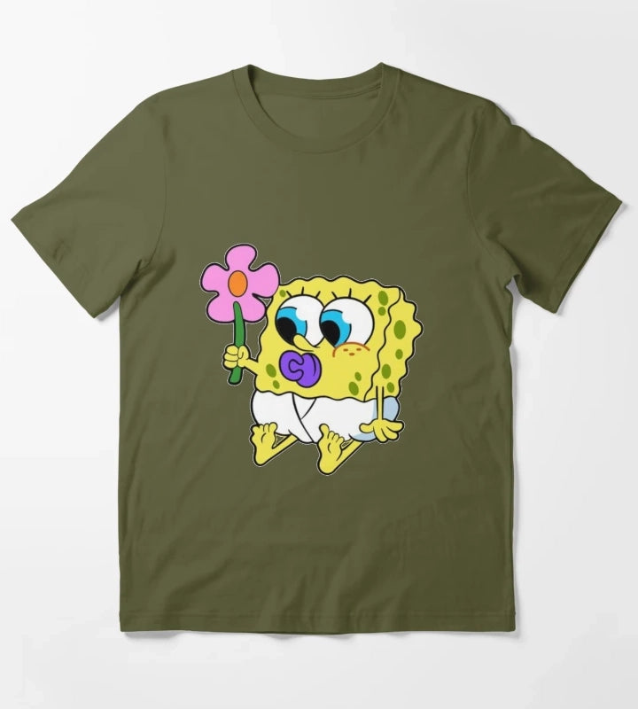 Baby spongebob T-Shirt Olive Green