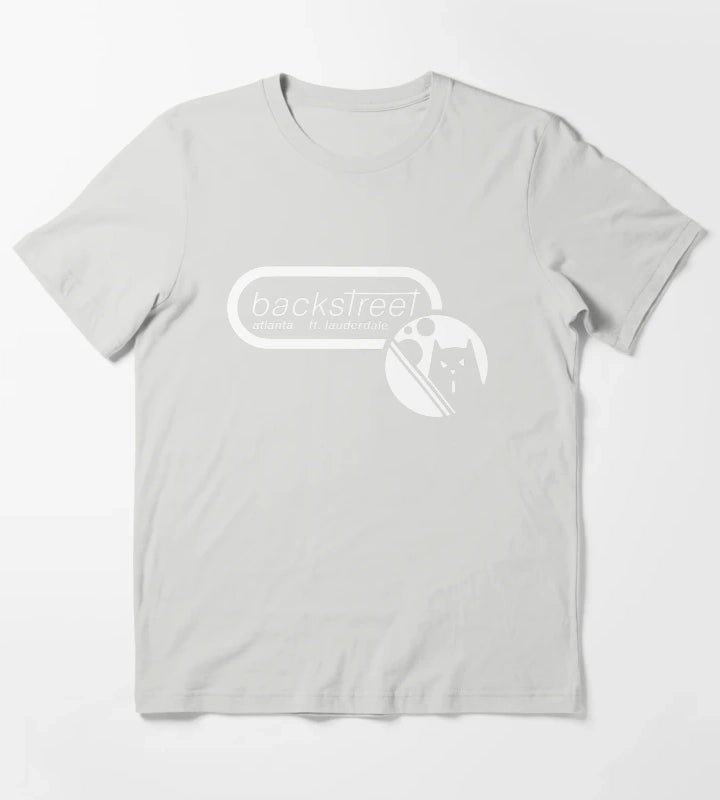 Backstreet Gay Disco Atlanta Fort Lauderdale Reverse Design T-Shirt Light Grey