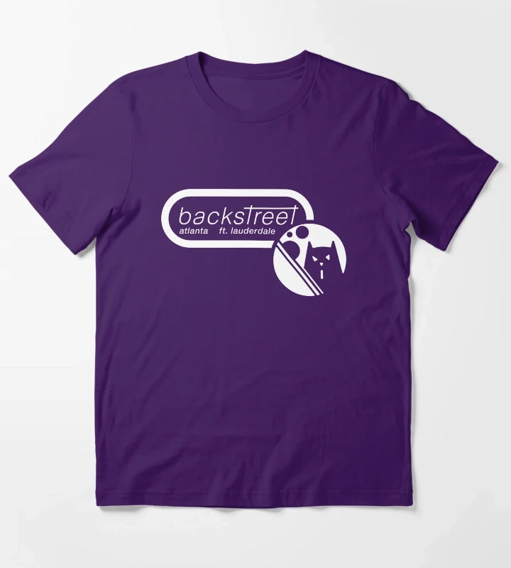 Backstreet Gay Disco Atlanta Fort Lauderdale Reverse Design T-Shirt Purple
