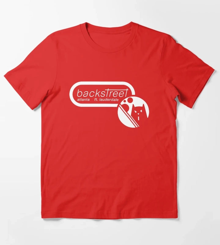 Backstreet Gay Disco Atlanta Fort Lauderdale Reverse Design T-Shirt Red