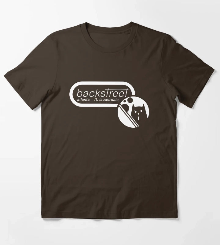 Backstreet Gay Disco Atlanta Fort Lauderdale Reverse Design T-Shirt Brown