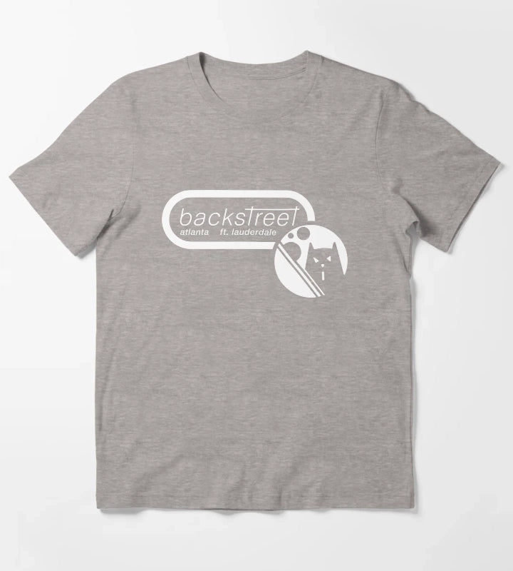 Backstreet Gay Disco Atlanta Fort Lauderdale Reverse Design T-Shirt Heather Grey