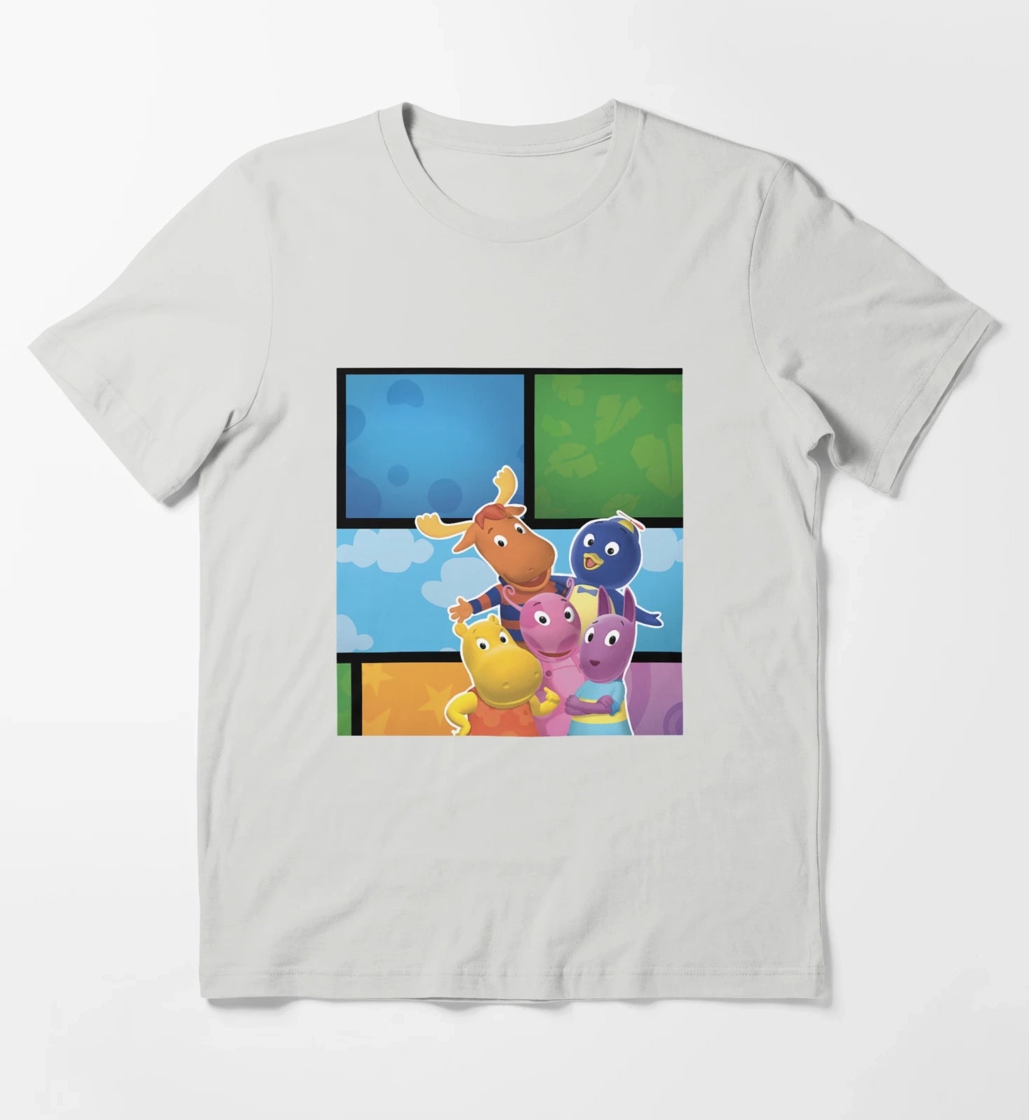 Backyardigans Pablo Tyrone Tasha Austin Uniqua T-Shirt Light Grey