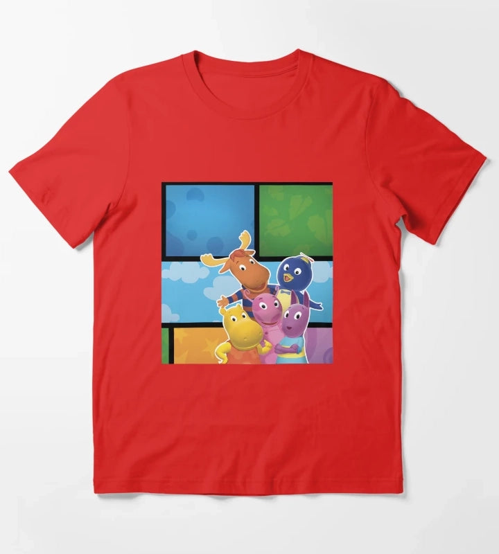 Backyardigans Pablo Tyrone Tasha Austin Uniqua T-Shirt Red