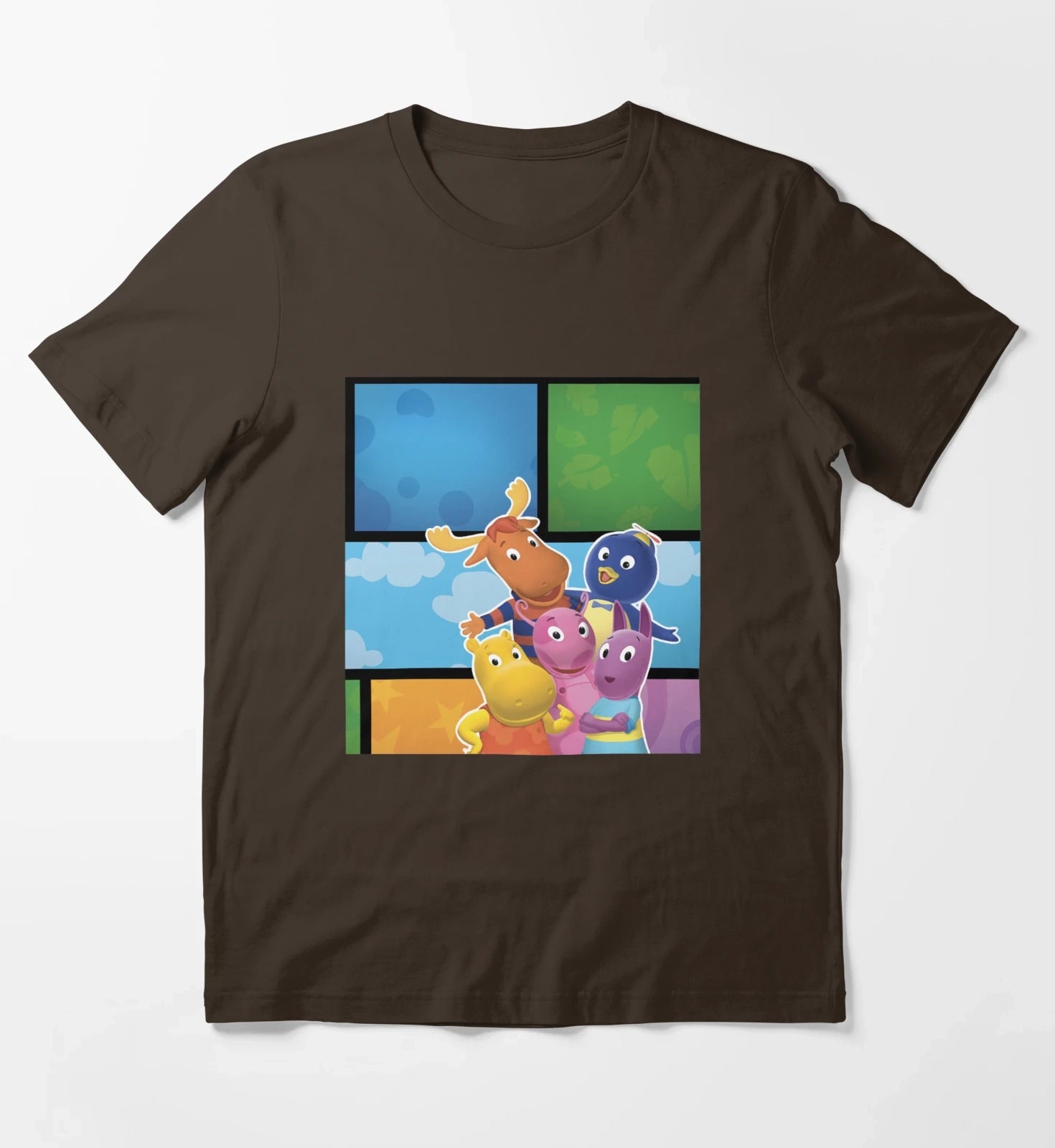 Backyardigans Pablo Tyrone Tasha Austin Uniqua T-Shirt Brown