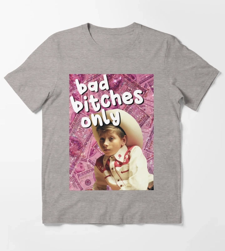 Bad Btches only Mason Ramsey T-Shirt Heather Grey