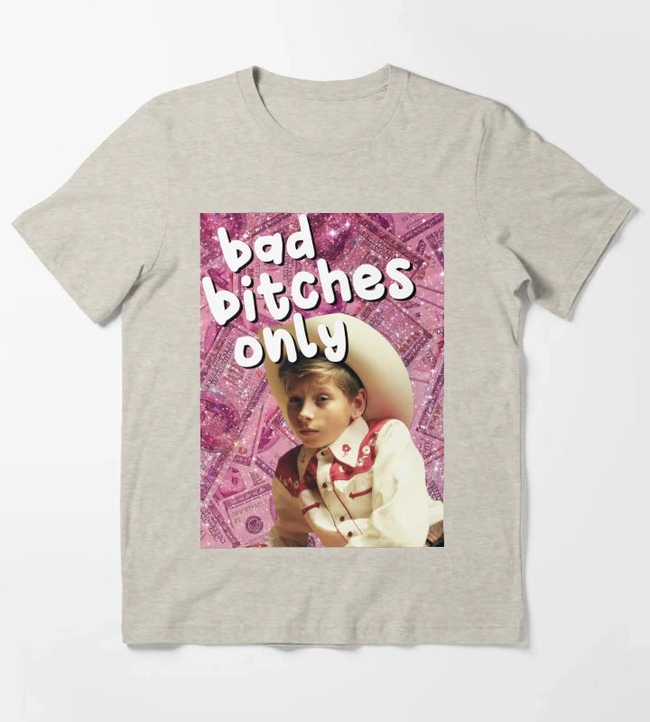 Bad Btches only Mason Ramsey T-Shirt Cream