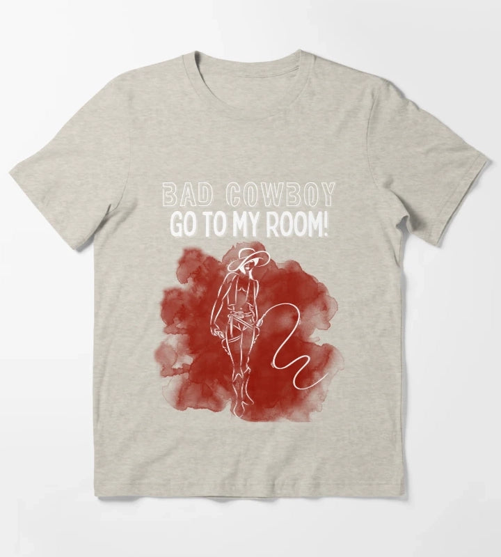 Bad Cowboy Go To My Room T-Shirt Cream