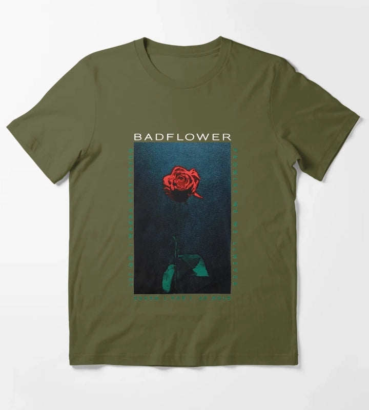 Badflower Band Promise Me Well Never Grow up T-Shirt Olive Green
