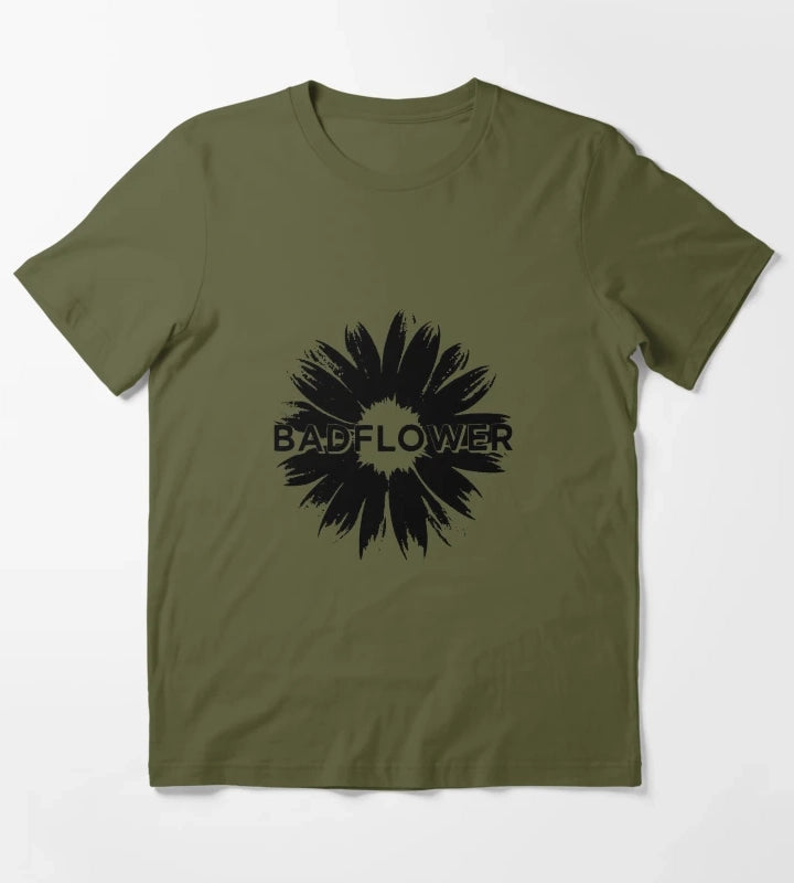 Badflower Daisy T-Shirt Olive Green
