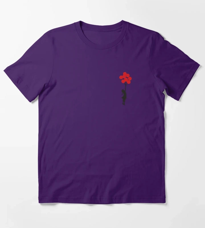 Banksy Balloon Girl T-Shirt Purple