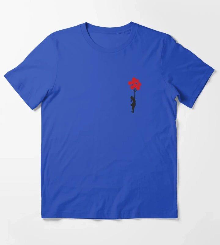 Banksy Balloon Girl T-Shirt Blue