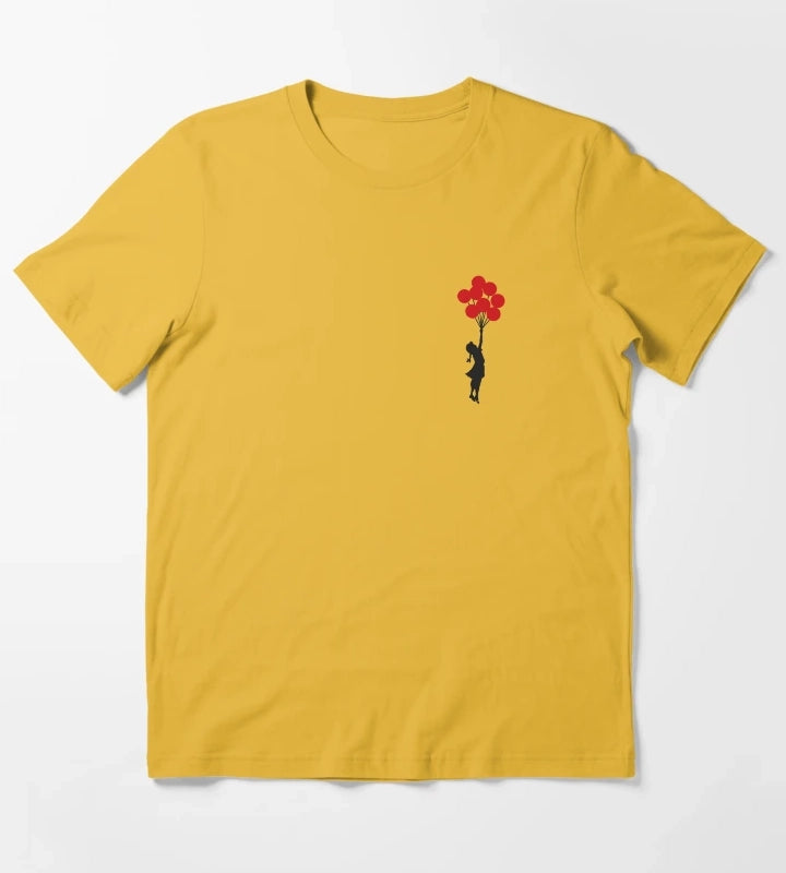 Banksy Balloon Girl T-Shirt Yellow