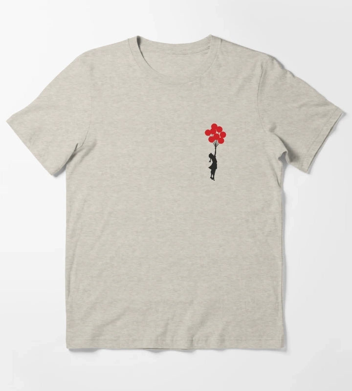 Banksy Balloon Girl T-Shirt Cream
