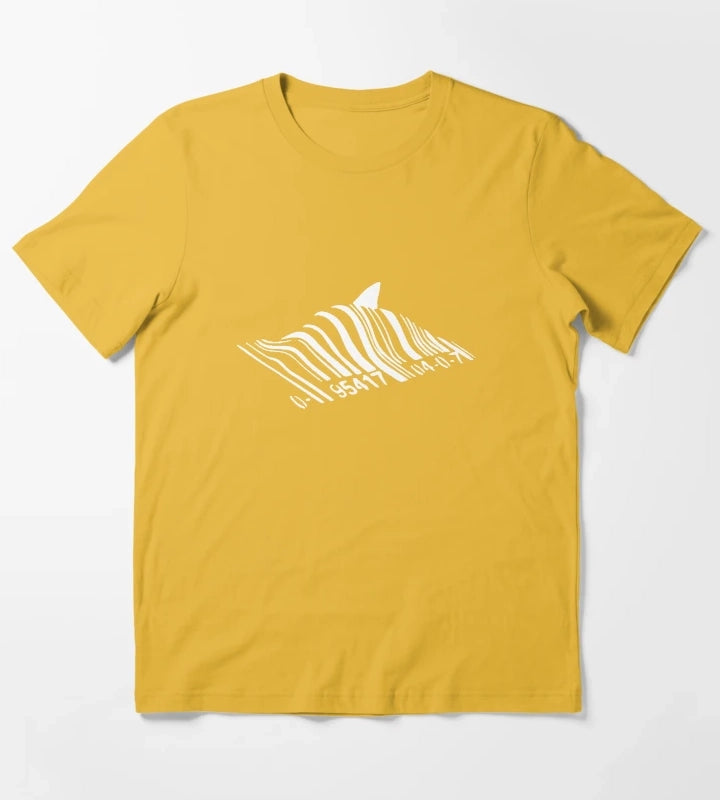 Banksy Barcode Shark T-Shirt Yellow