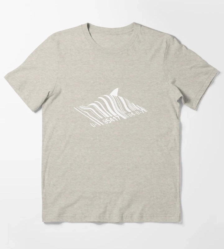 Banksy Barcode Shark T-Shirt Cream