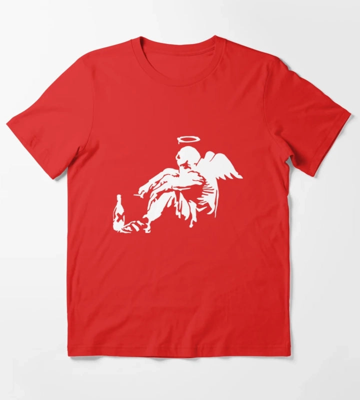 Banksy Fallen Angel T-Shirt Red