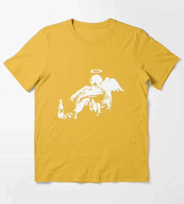 Banksy Fallen Angel T-Shirt Yellow