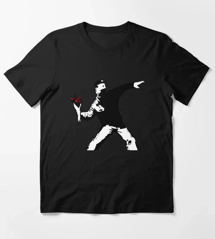 Banksy Flower Thrower T-Shirt