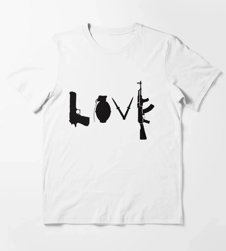Banksy Love Guns T-Shirt White