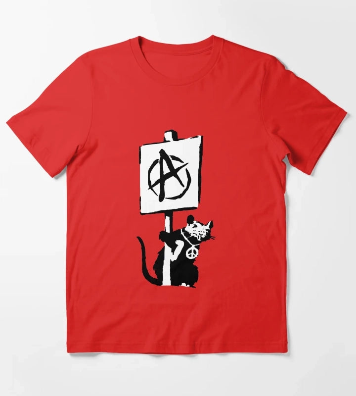 Banksy Rat Revolution T-Shirt Red