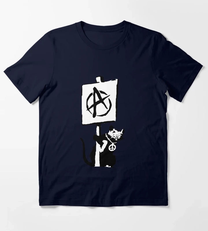 Banksy Rat Revolution T-Shirt Navy