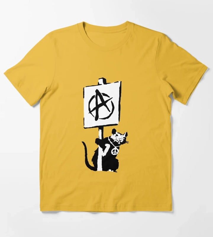 Banksy Rat Revolution T-Shirt Yellow
