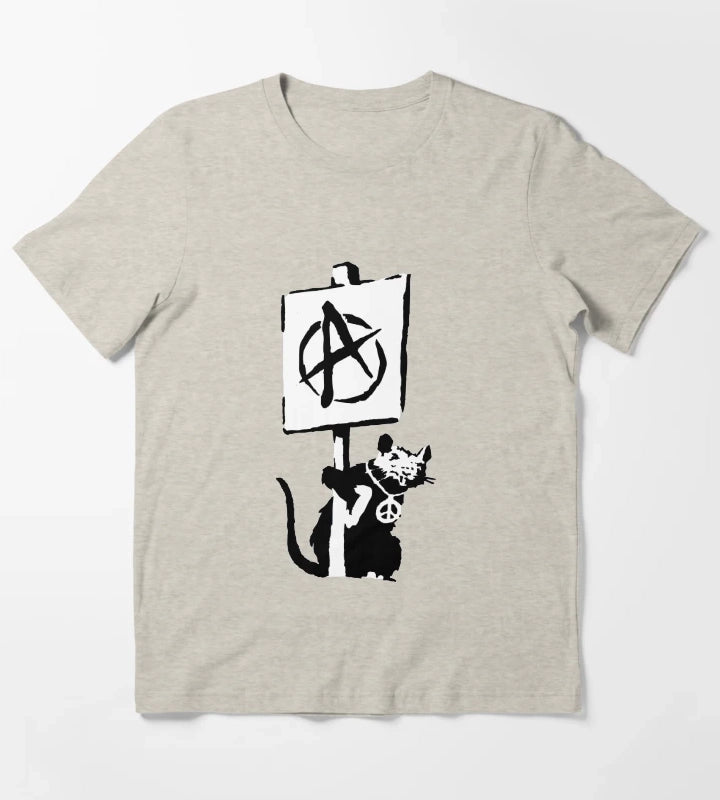 Banksy Rat Revolution T-Shirt Cream