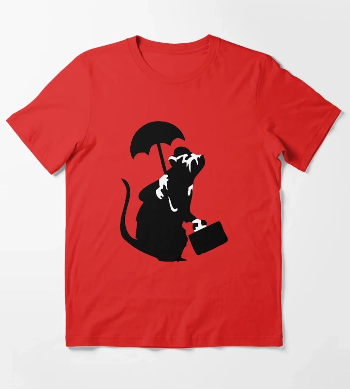 Banksy Upper Class Rat T-Shirt Red