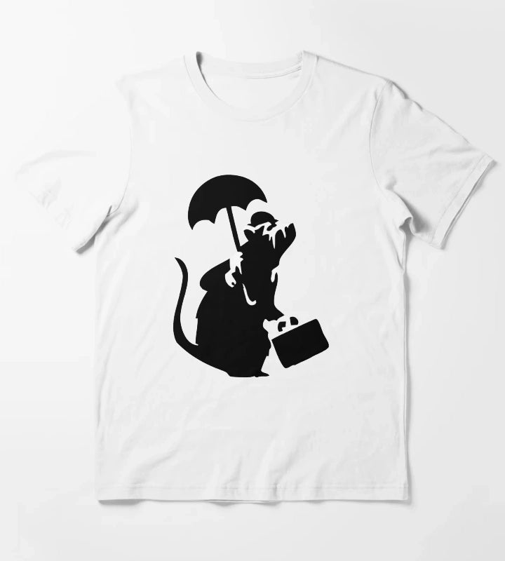 Banksy Upper Class Rat T-Shirt White