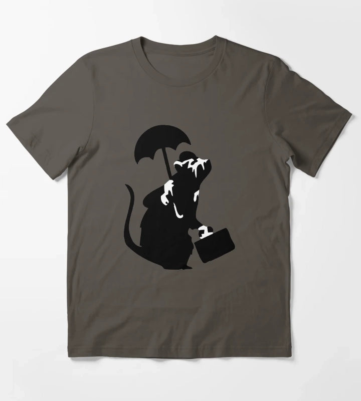 Banksy Upper Class Rat T-Shirt Dark Grey
