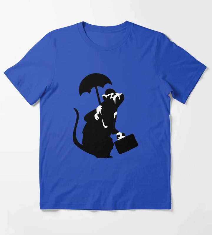 Banksy Upper Class Rat T-Shirt Blue
