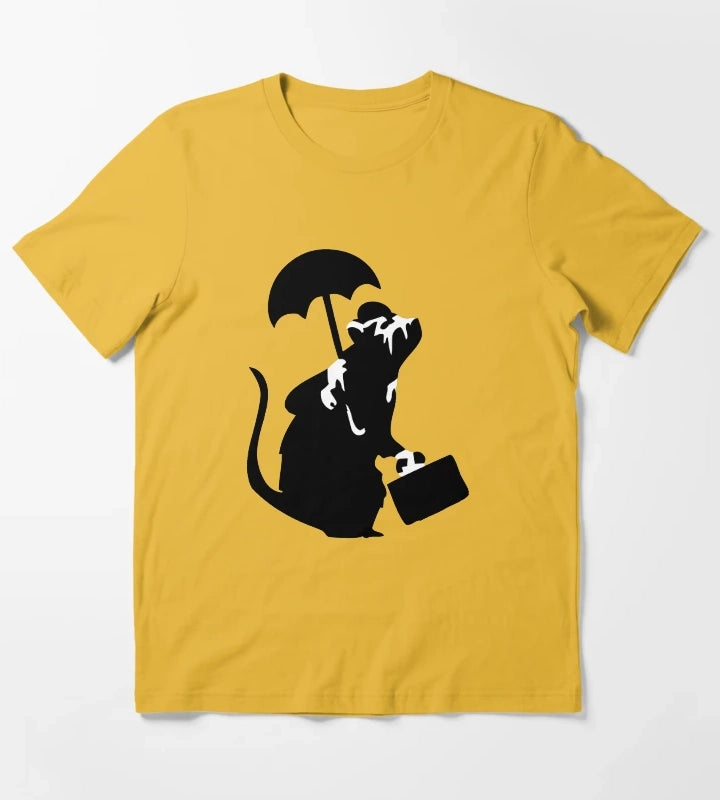 Banksy Upper Class Rat T-Shirt Yellow