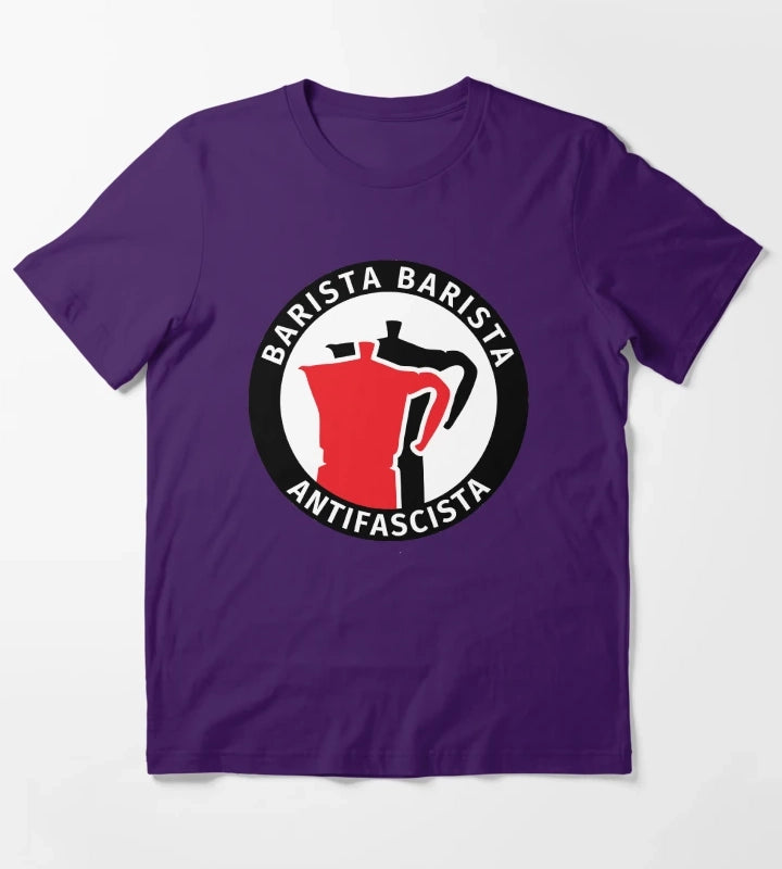 Barista Barista Antifascista T-Shirt Purple