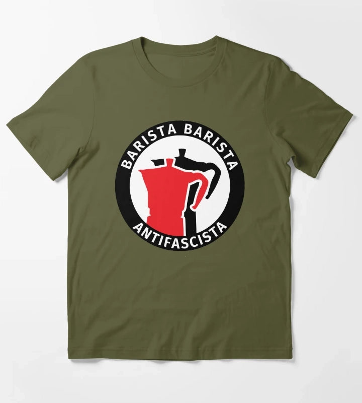 Barista Barista Antifascista T-Shirt Olive Green