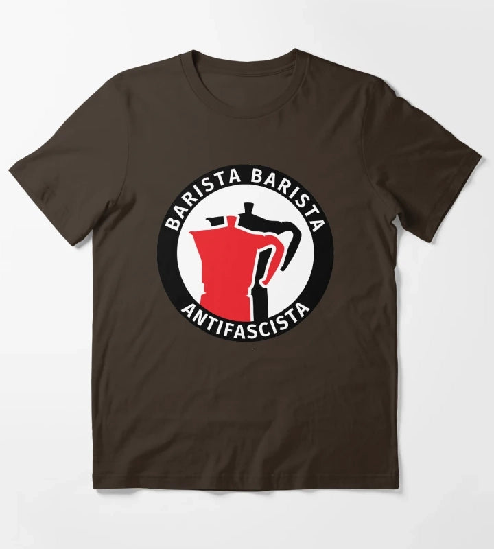 Barista Barista Antifascista T-Shirt Brown