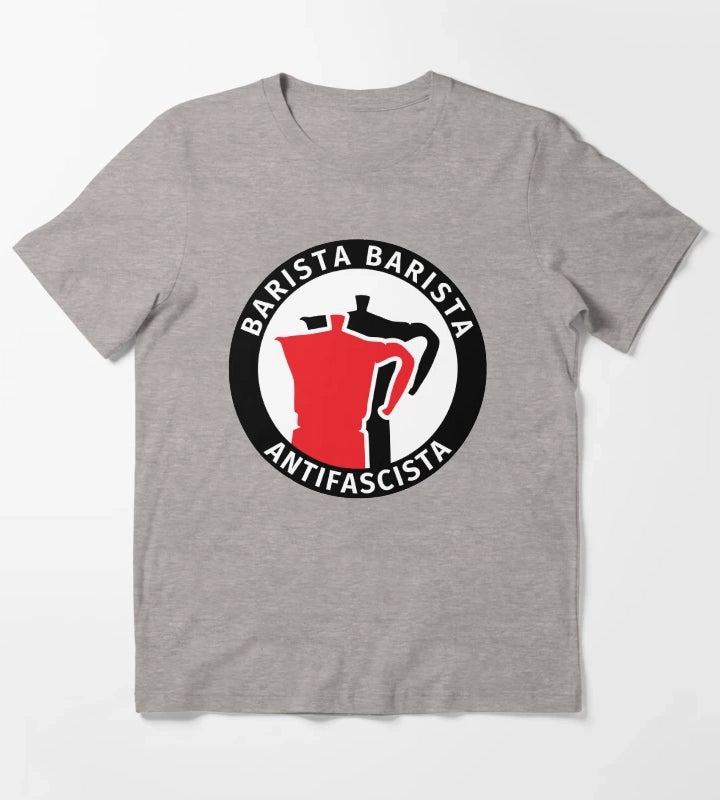 Barista Barista Antifascista T-Shirt Heather Grey