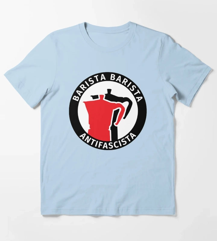 Barista Barista Antifascista T-Shirt Sky Blue