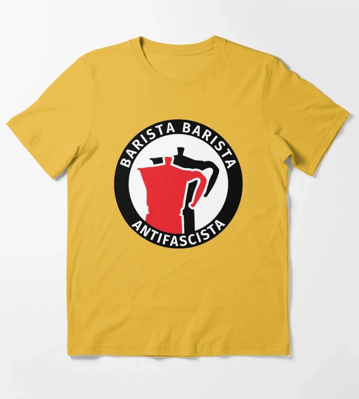 Barista Barista Antifascista T-Shirt Yellow