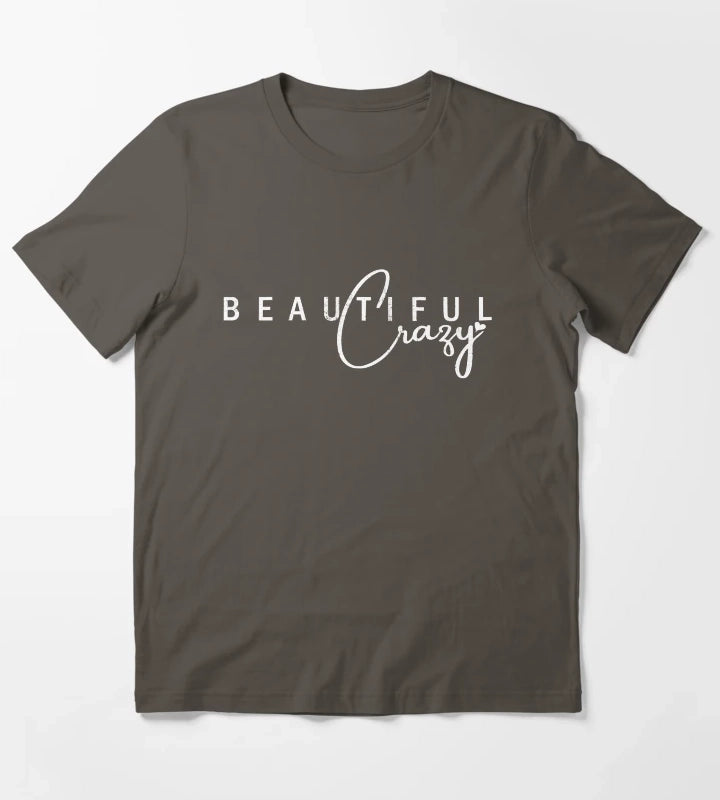 Beautiful Crazy Country Girl Country Song Beautiful Crazy Rodeo Cowgirl Country Music T-Shirt Dark Grey